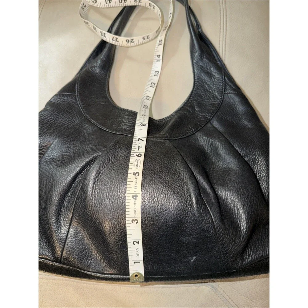 Sigrid Olsen Hobo Shoulder Leather Bag Black Tassel